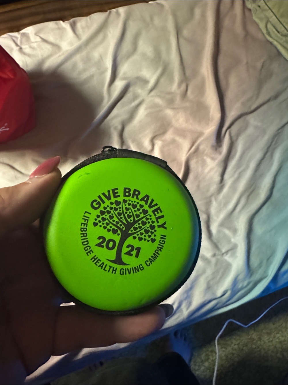 Give Bravely 2021 Promotional Pouch - Neon Green